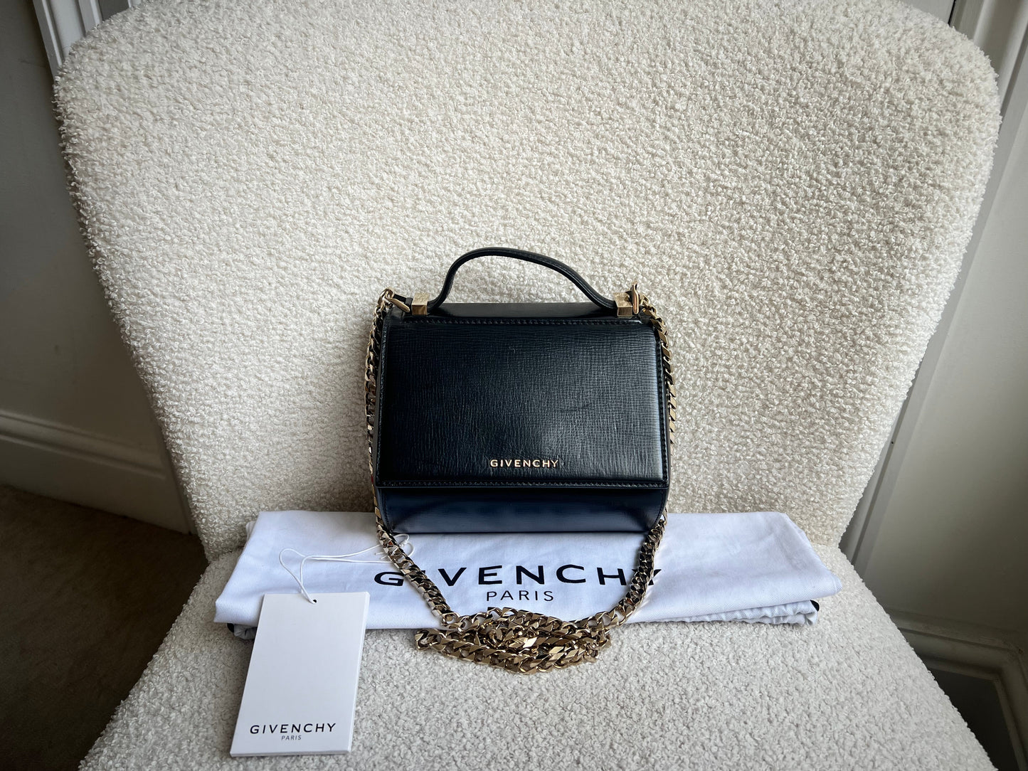 Givenchy Black Mini Pandora Chain Bag