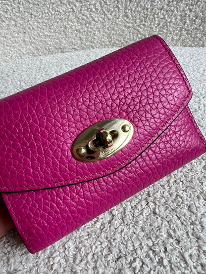 Mulberry Pink Darley Folded Multi Card Wallet (RRP £265)