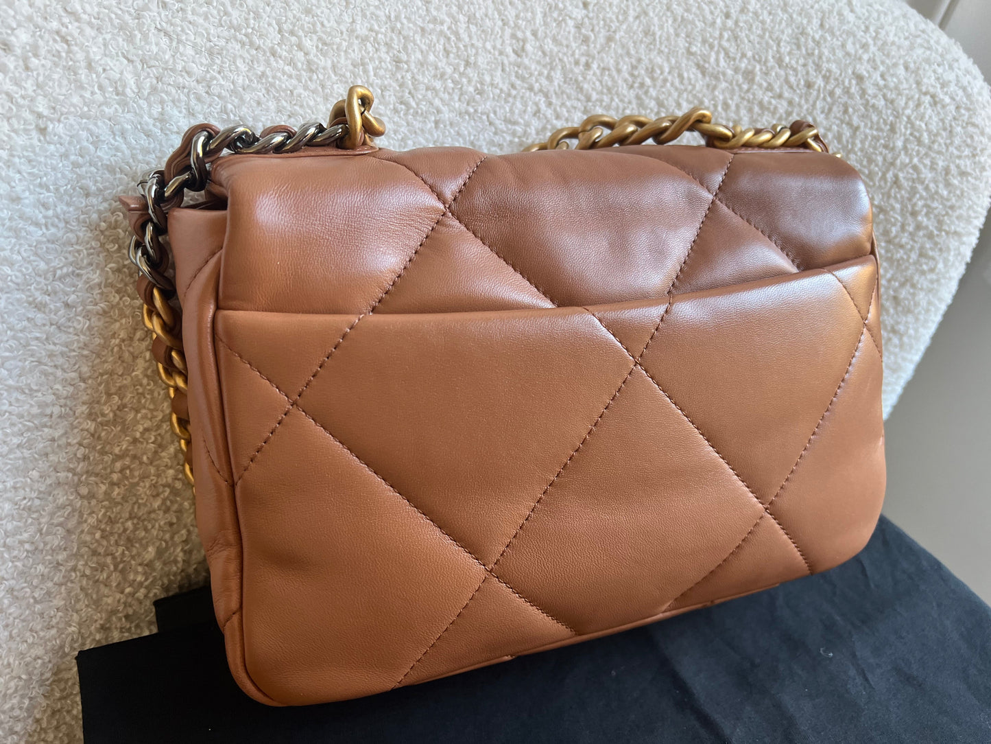 Chanel Small 19 in Caramel Lambskin (RRP £5,590)