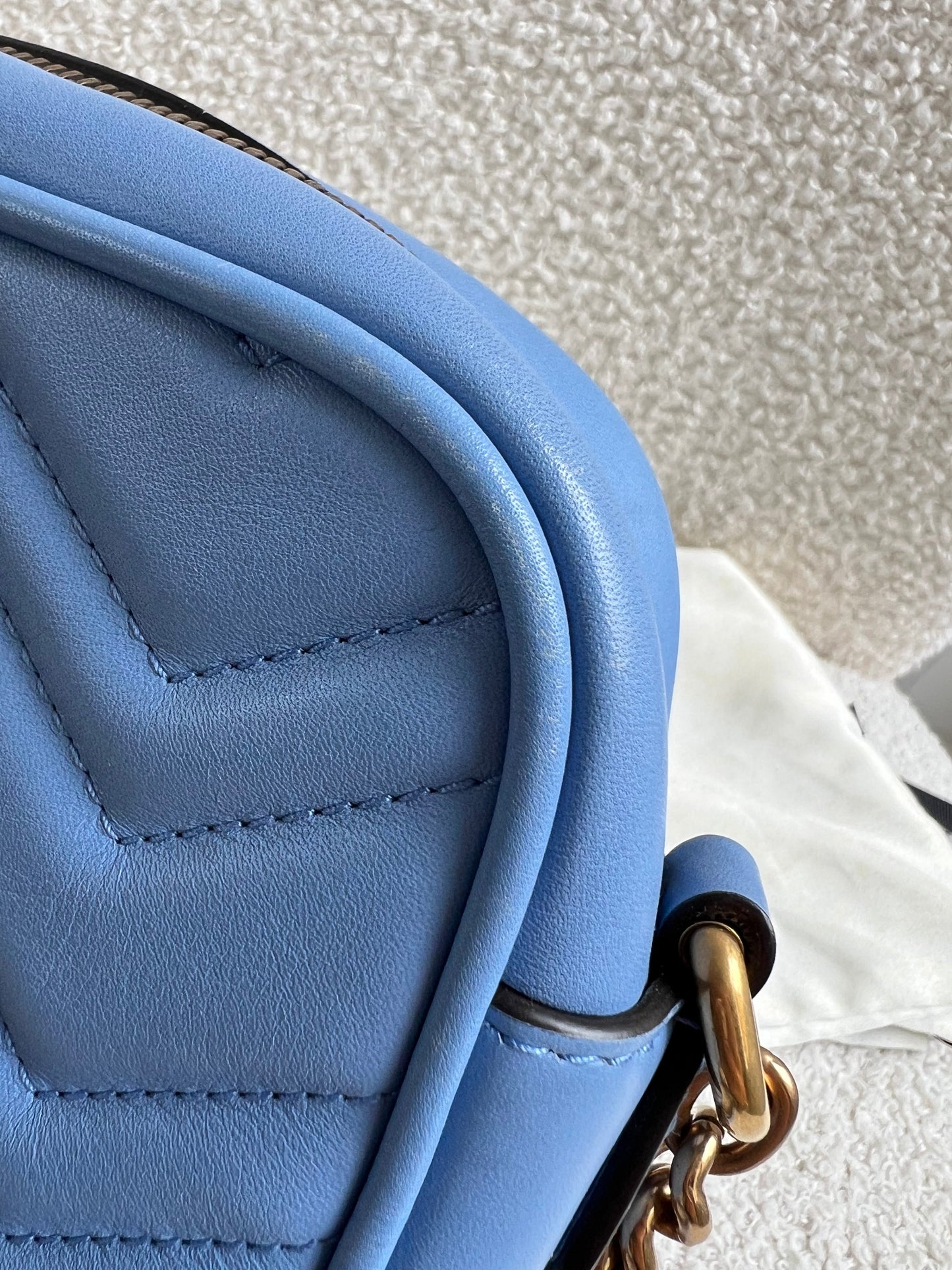 Gucci GG Blue Marmont Mini Shoulder Bag (RRP £1,360)