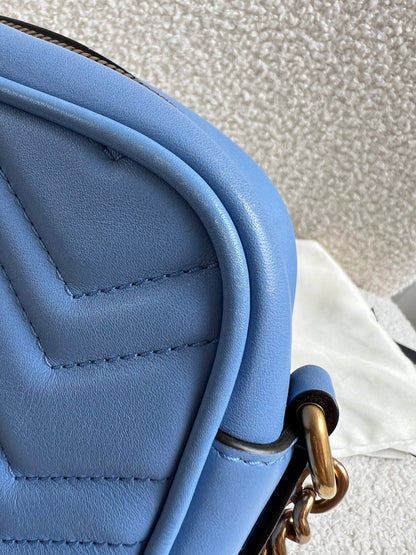 Gucci GG Blue Marmont Mini Shoulder Bag (RRP £1,360)