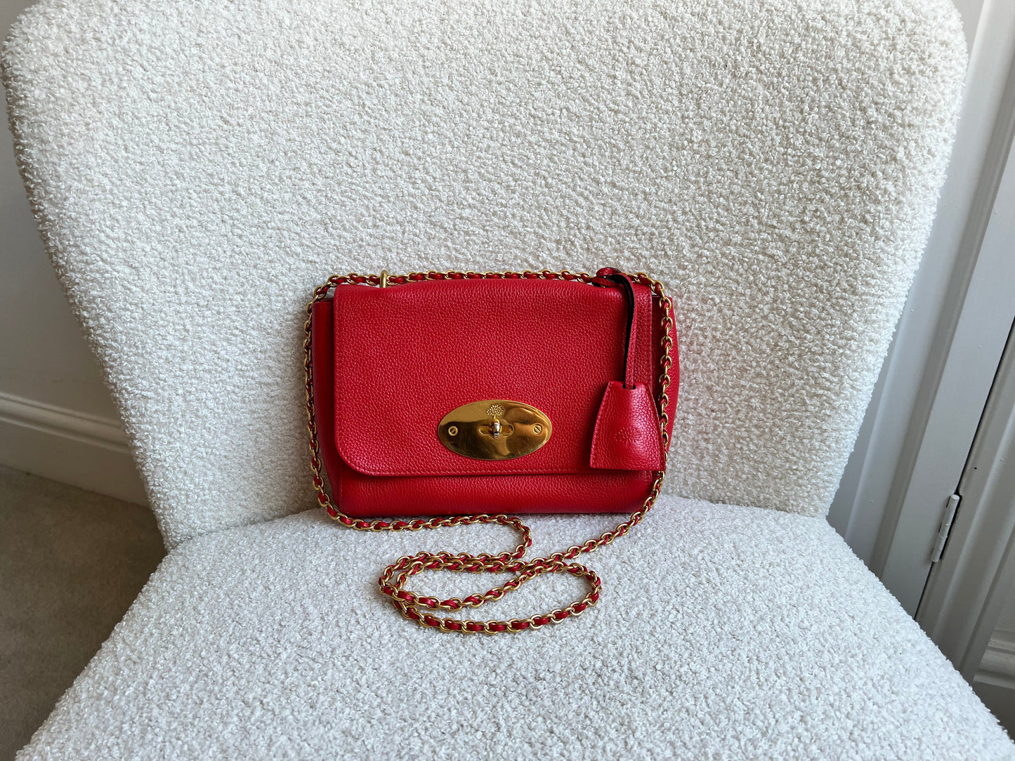 Mulberry Hibiscus Red Regular Lily with Gold Hardware (RRP £995)