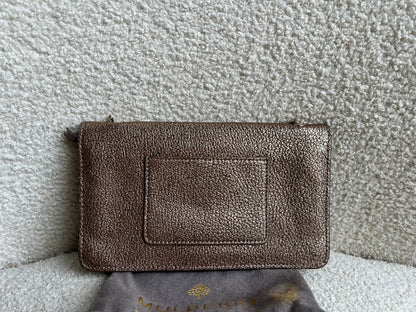 Mulberry Metallic Mushroom Bayswater Clutch (RRP £495)