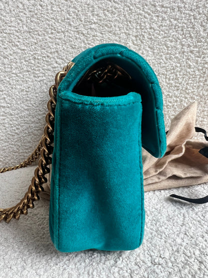 Gucci GG Mini Velvet Marmont Mini Shoulder Bag (RRP £1295)