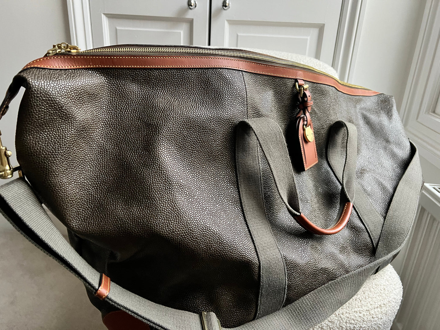 Mulberry Large Clipper Bag in Mole Cognac Scotchgrain (RRP £995)