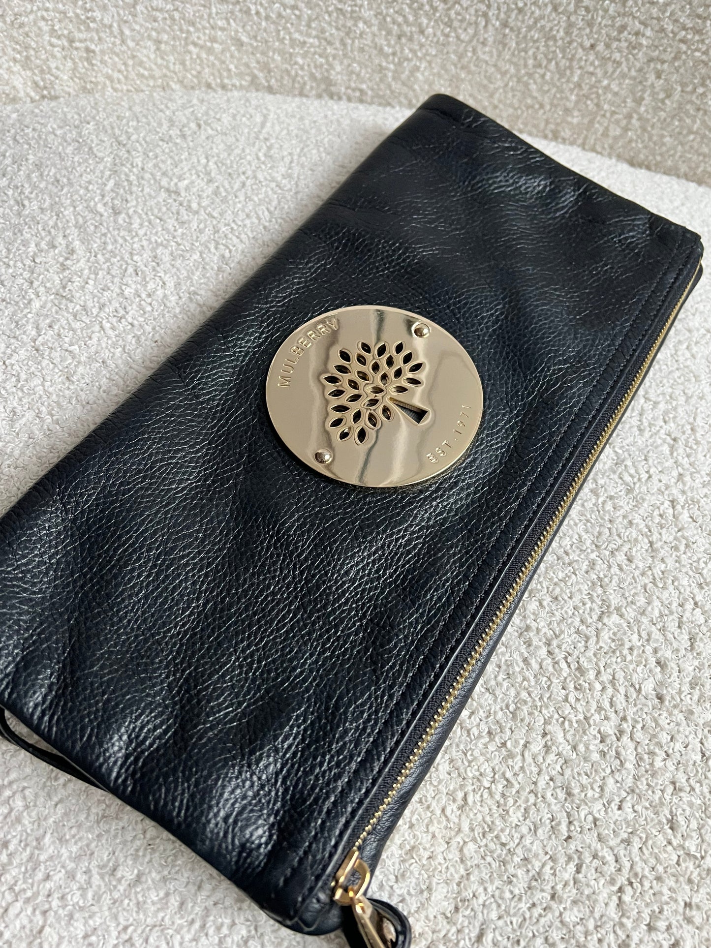 Mulberry Black Daria Clutch (RRP £550)