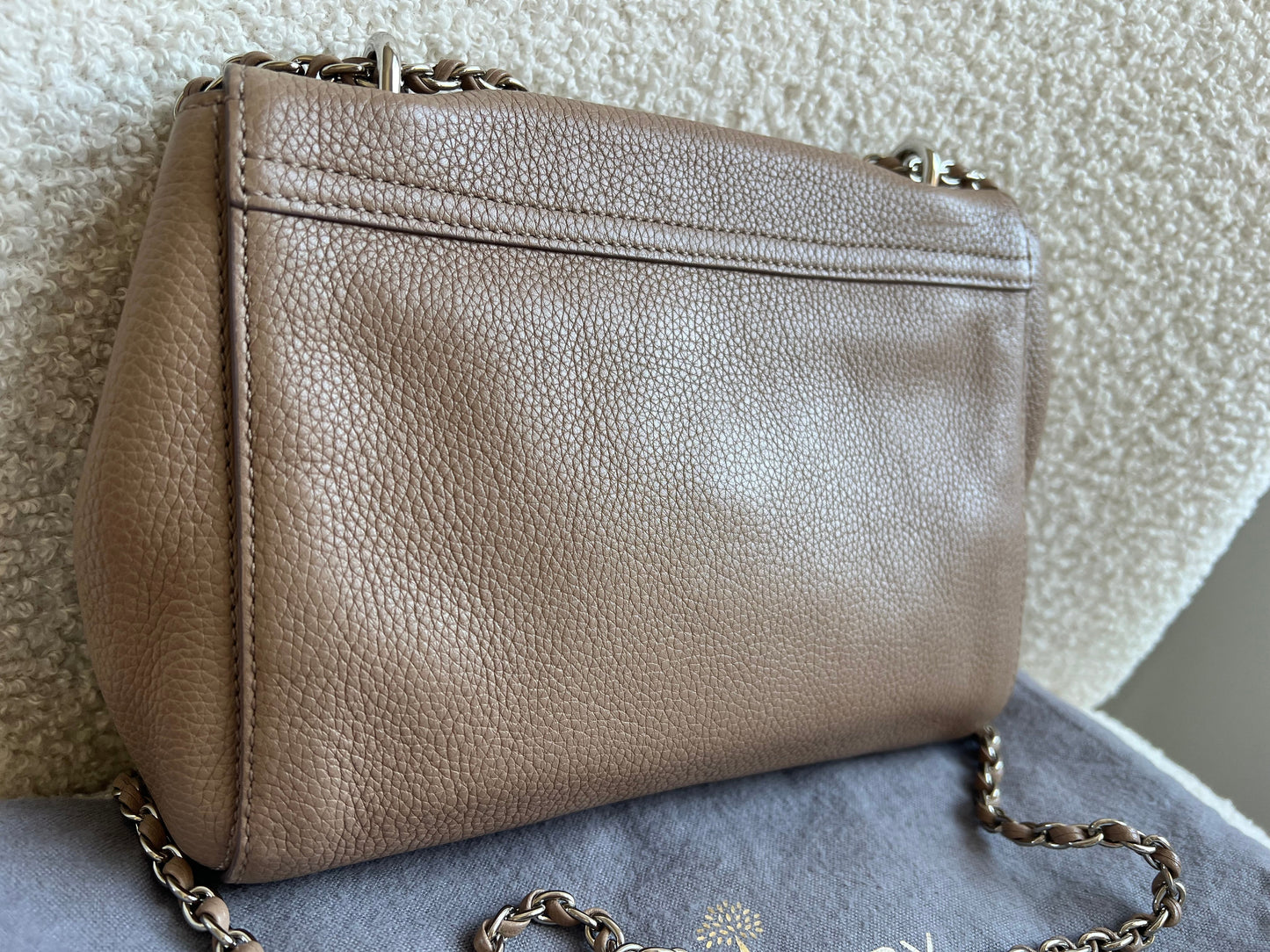Mulberry Mushroom Grey Regular Lily with Silver Hardware (RRP £995)