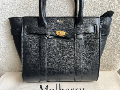 Mulberry Black Mini Zipped Bayswater (RRP £1095)