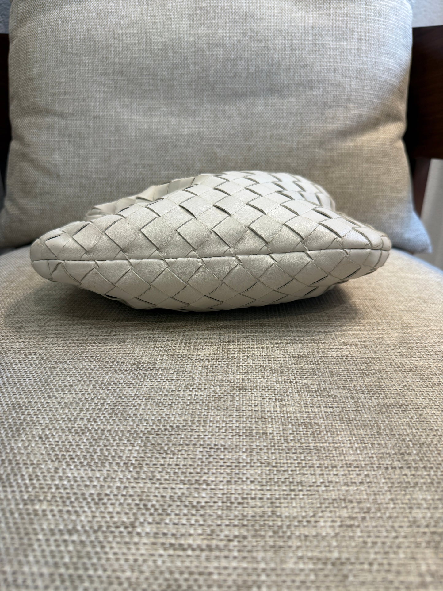 Mini Jodie White Intrecciato Nappa Leather