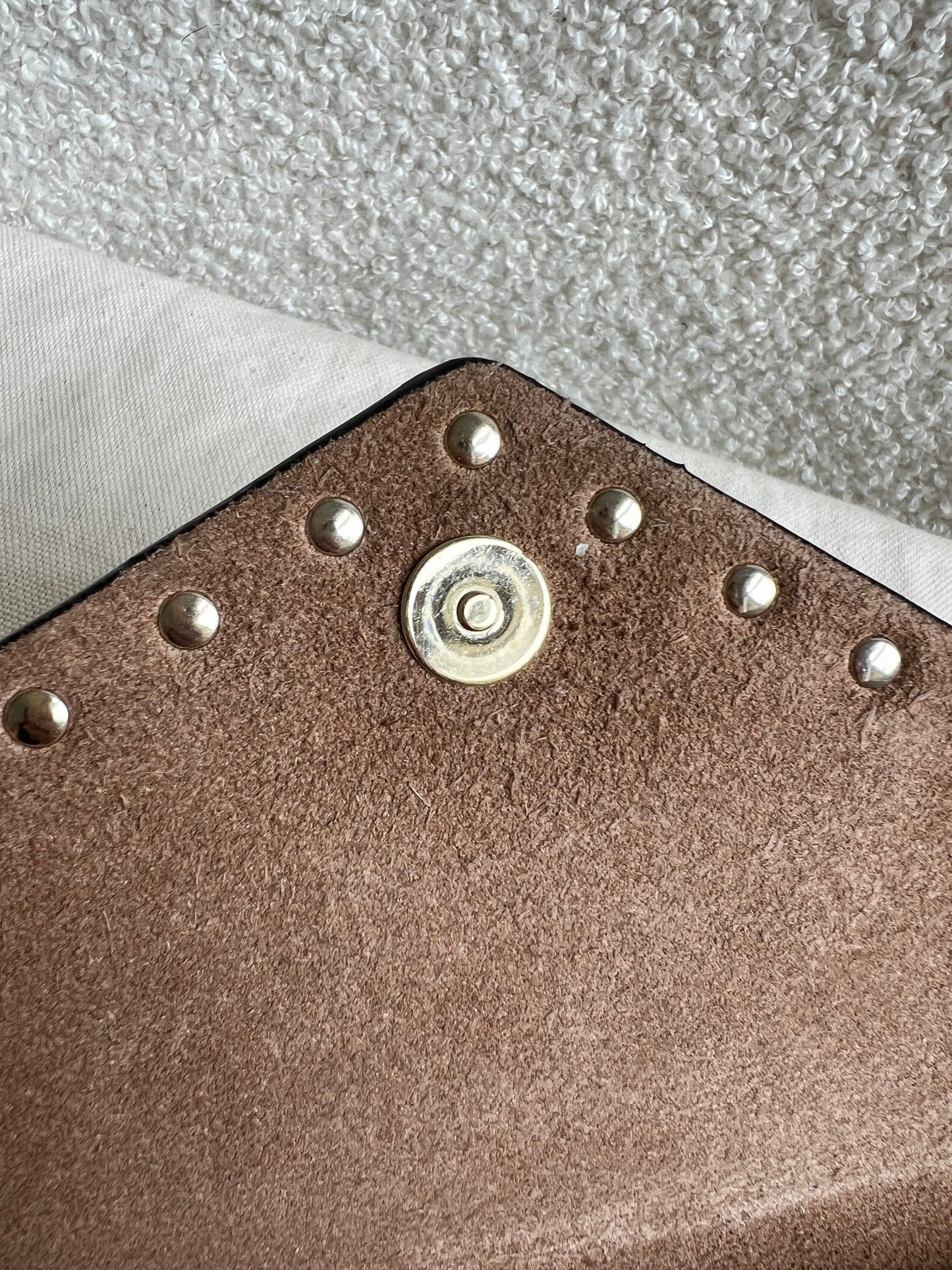 Valentino Garavani Rockstud Calfskin Clutch Pouch Rose Poudre (RRP £540)