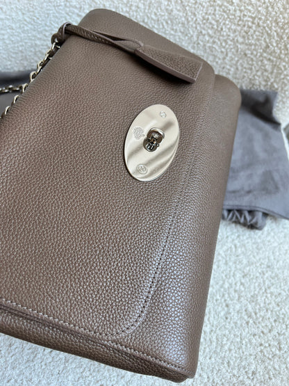 Mulberry Taupe Medium Lily with Silver Hardware (RRP £1095)