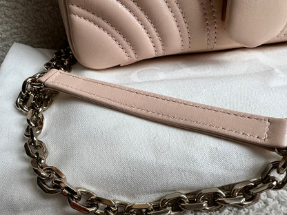 Gucci GG Pink Beige Marmont Mini Shoulder Bag (RRP £1,890)