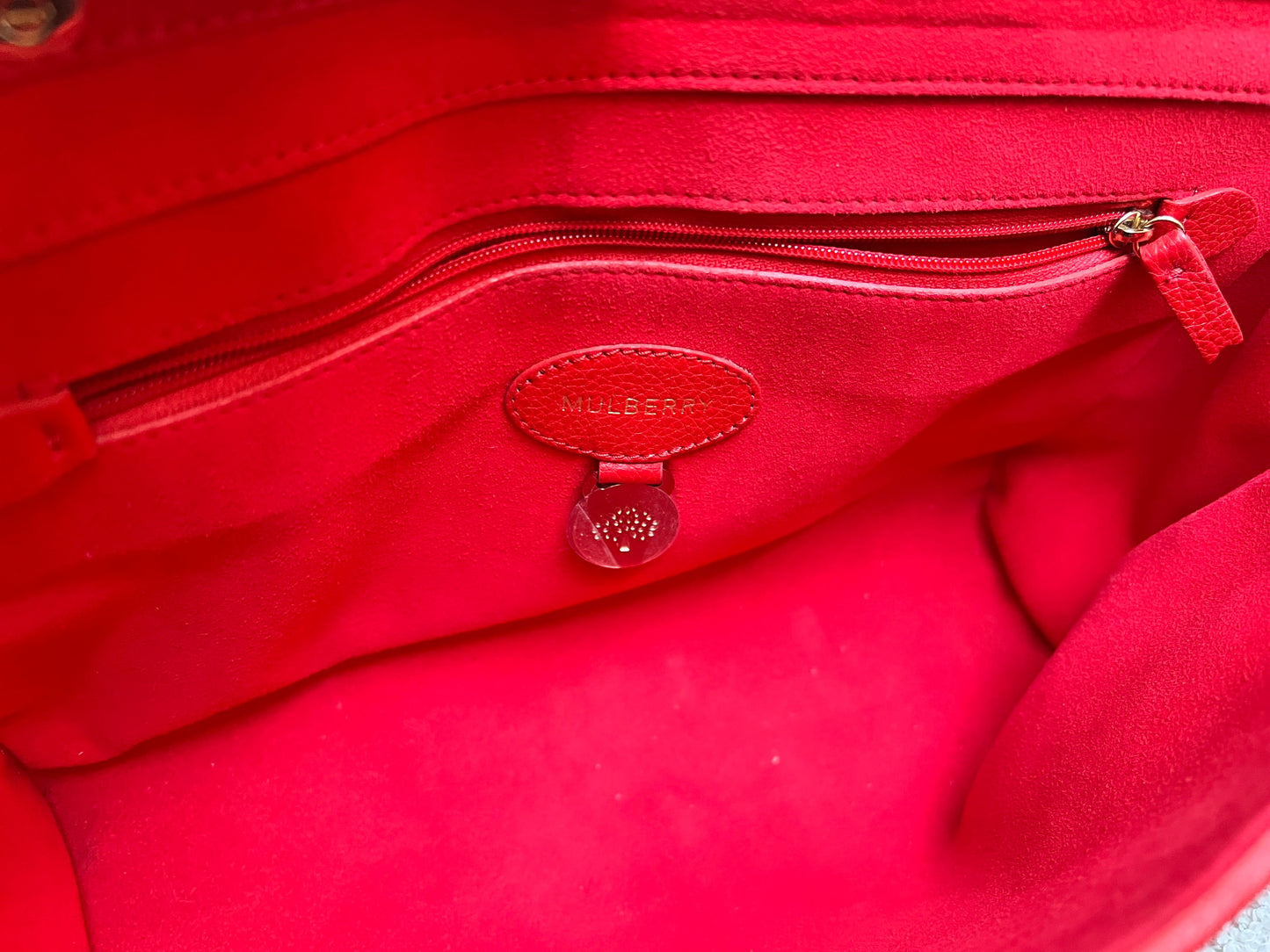 Mulberry Fiery Spritz Red Medium Lily with Gold Hardware (RRP £995)