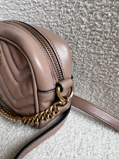 Gucci GG Dusty Pink Marmont Mini Shoulder Bag (RRP £1,360)