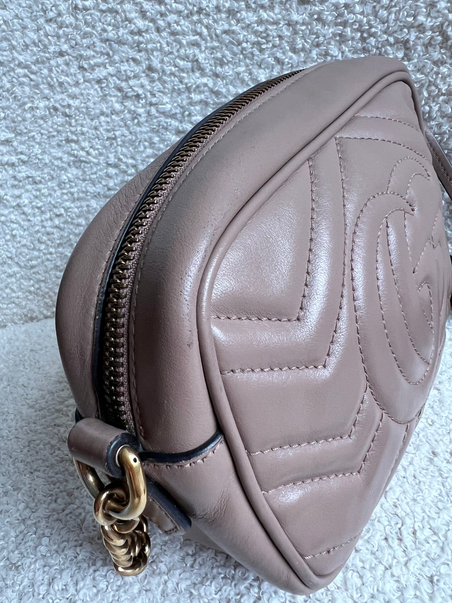 Gucci GG Dusty Pink Marmont Mini Shoulder Bag (RRP £1,360)