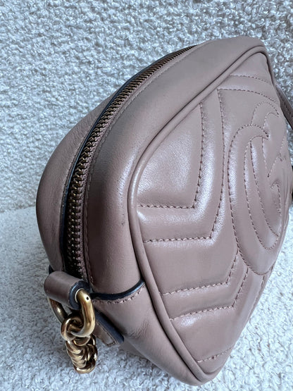 Gucci GG Dusty Pink Marmont Mini Shoulder Bag (RRP £1,360)