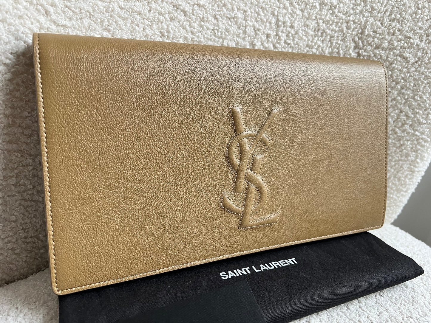 Yves Saint Laurent (YSL) Beige Belle de Jour Clutch