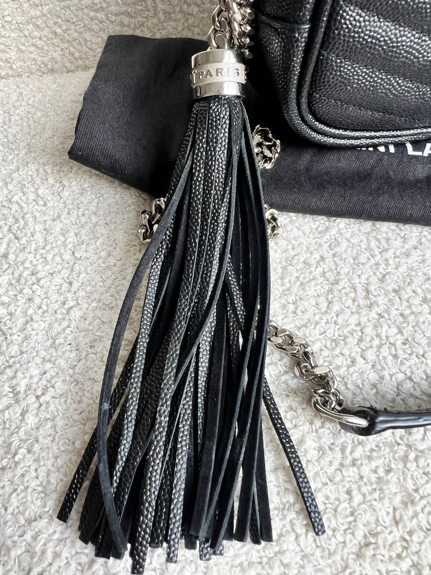 Yves Saint Laurent (YSL) Black Mini Lou Camera Bag (RRP £1285)