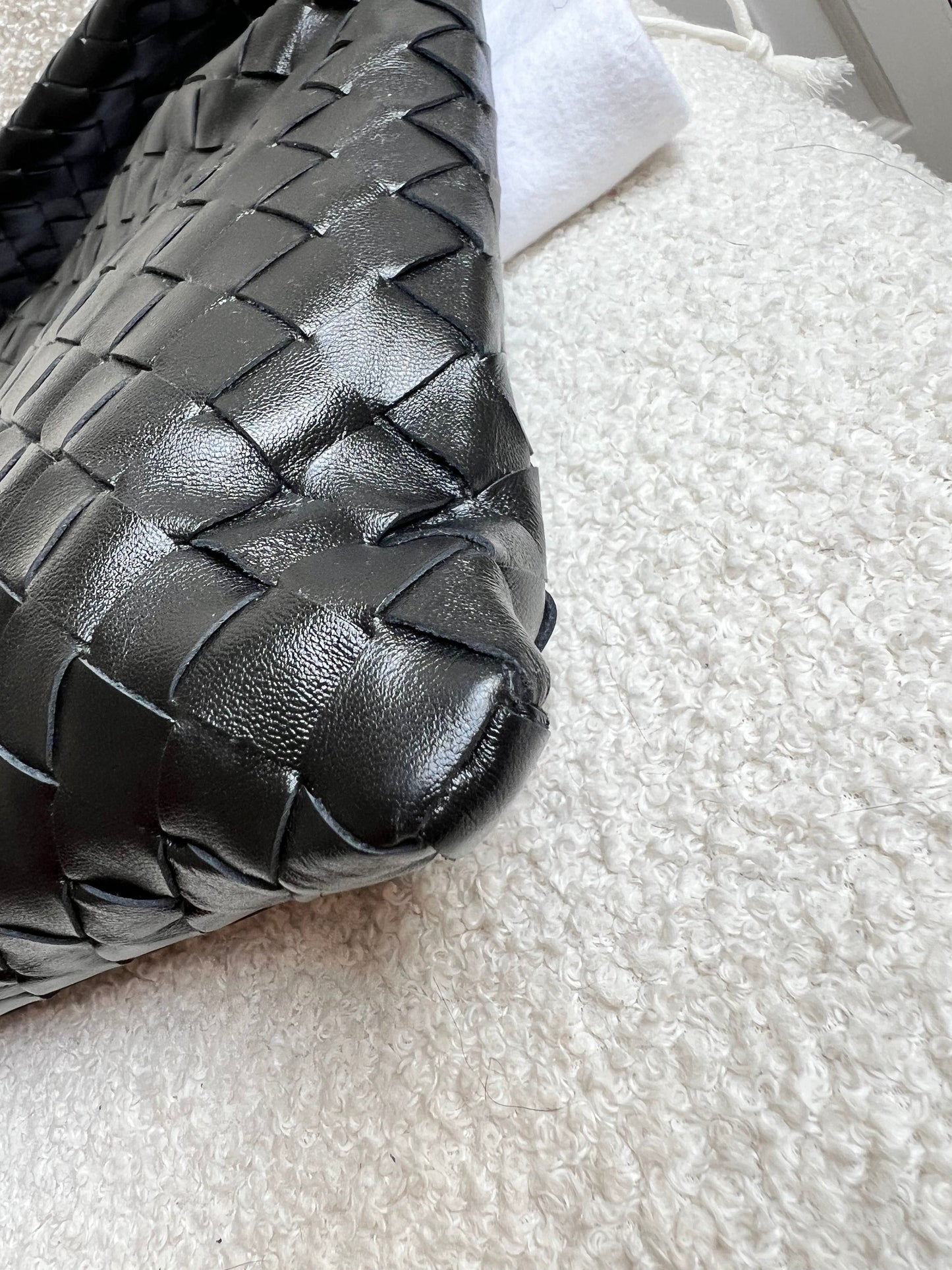 Bottega Veneta Black Small Hop Intraciatto (RRP £3370)