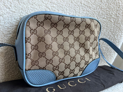 Gucci Bree GG Canvas Light Blue Small Messenger Bag