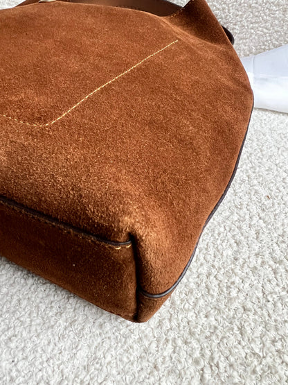 Coach Brown Suede Brooklyn 28 Shoulder Bag (RRP £350)