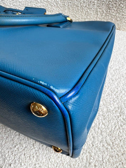 Prada Blue Saffiano Tote