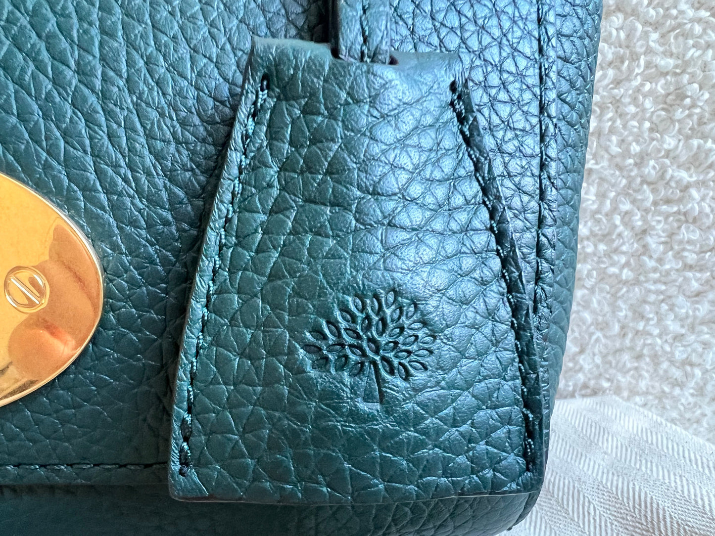 Mulberry Regular Lily in Mulberry Green Heavy Grain (RRP £1095)