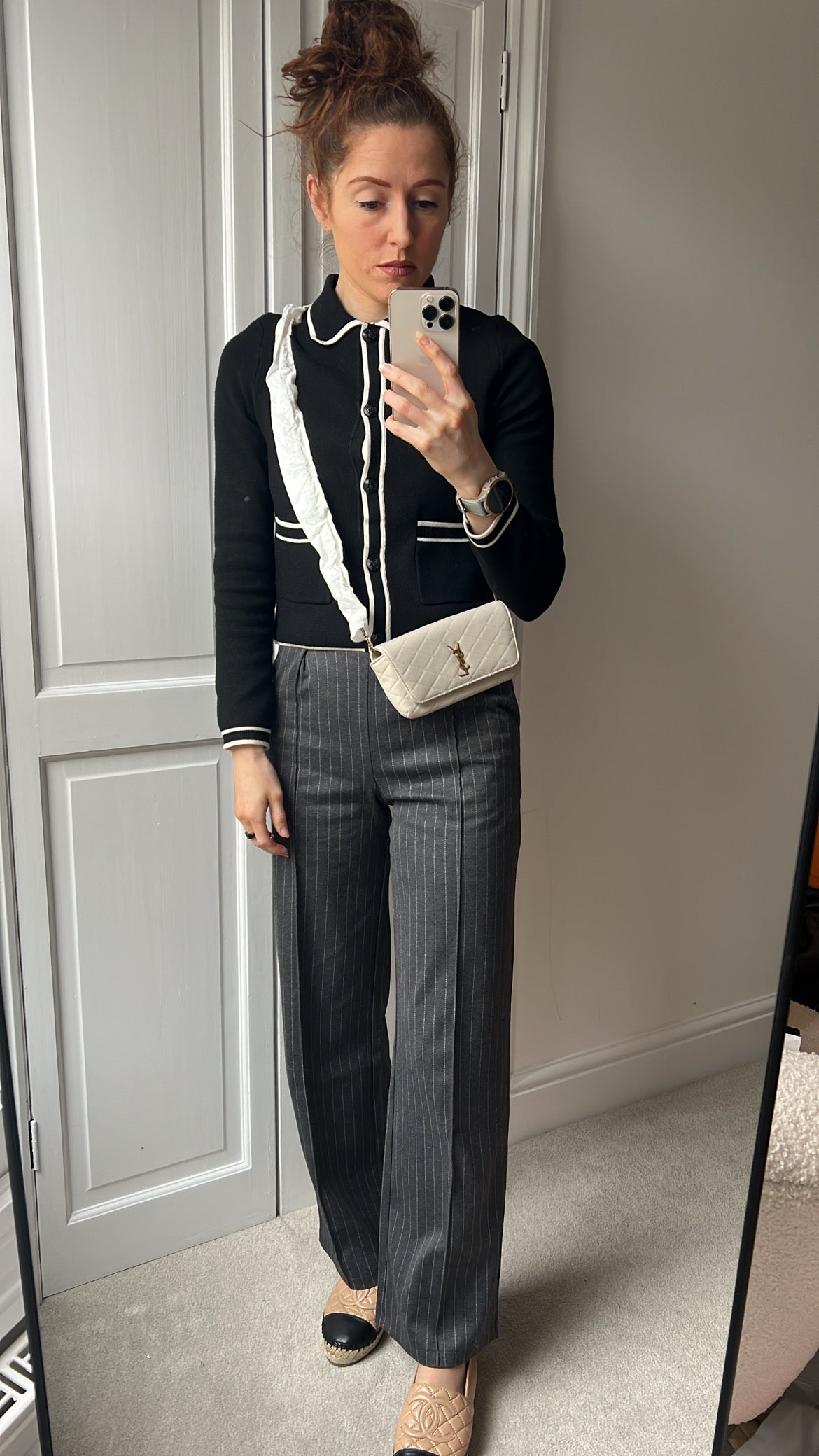 Yves Saint Laurent (YSL) Blanc Vintage Gaby Phone Pouch (RRP £920)