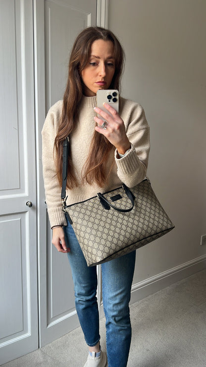 Gucci GG Supreme Coated Canvas Convertible Zip Tote