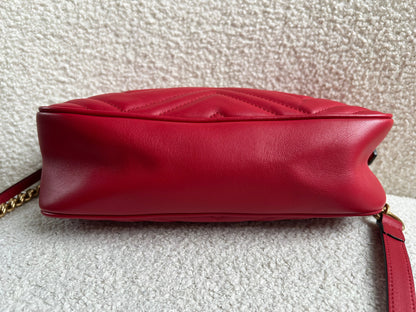 Gucci GG Red Marmont Small Shoulder Bag (RRP £1,440)