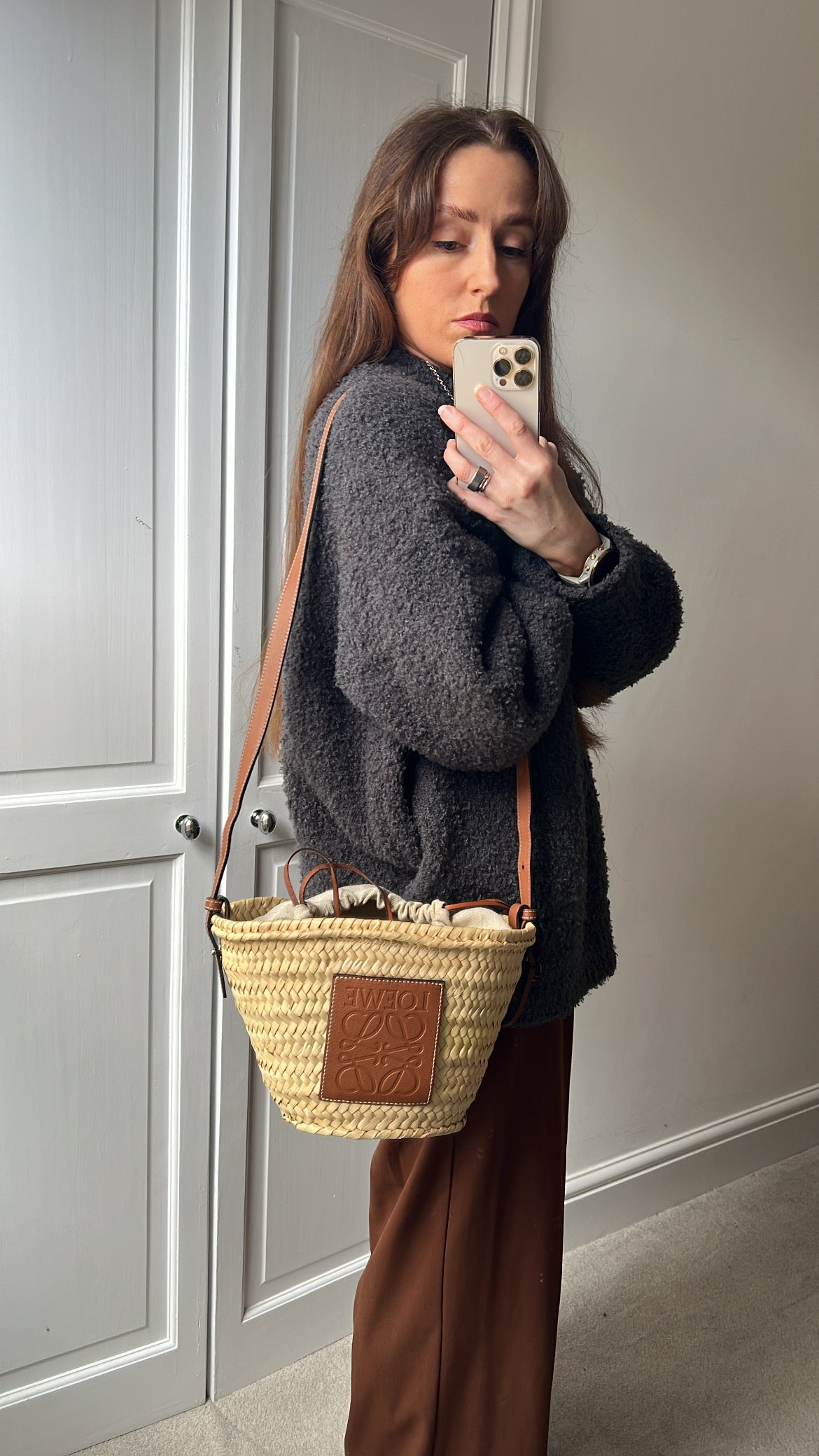 Loewe Drawstring bucket basket bag (RRP £450)