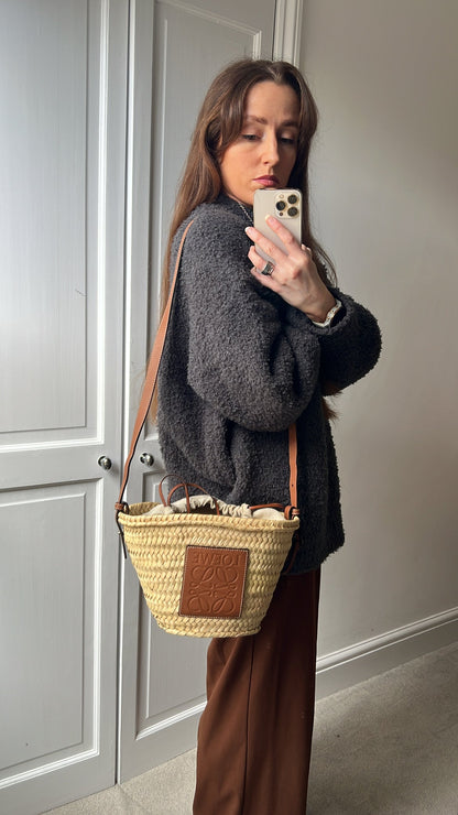 Loewe Drawstring bucket basket bag (RRP £450)