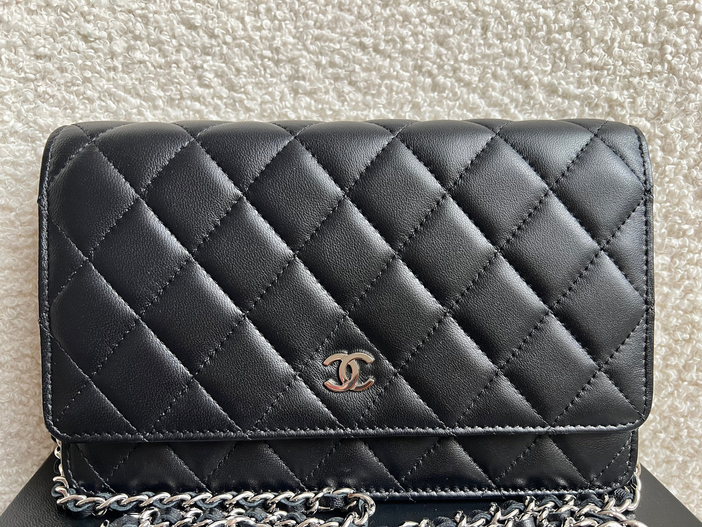 Chanel Wallet on Chain in Black Lambskin Silver Hardware (RRP £2,930)