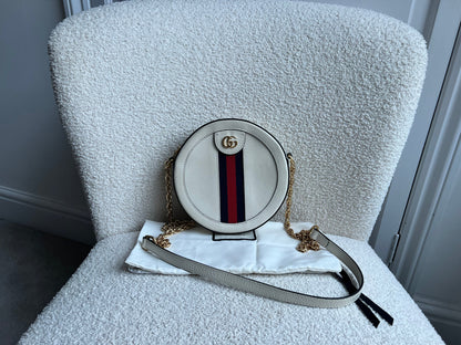 Gucci GG Round White Ophidia Small Shoulder Bag