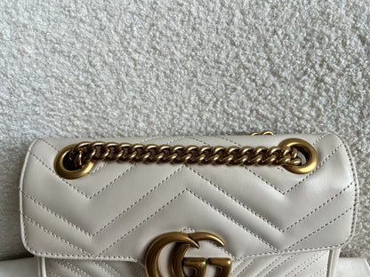 Gucci GG White Marmont Mini Shoulder Bag (RRP £1,890)