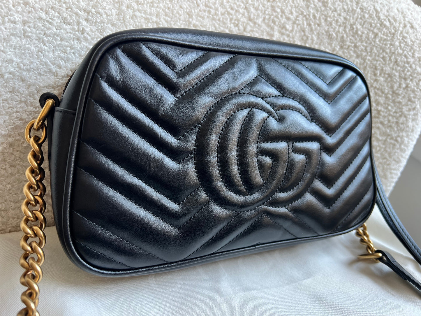 Gucci GG Black Marmont Small Shoulder Bag (RRP £1440)