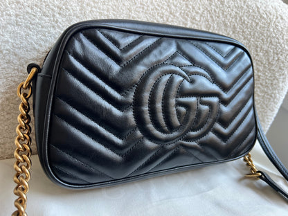 Gucci GG Black Marmont Small Shoulder Bag (RRP £1440)