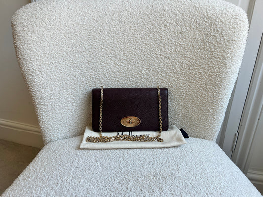 Mulberry Oxblood Bayswater Clutch (RRP £495)
