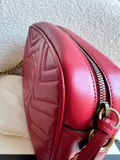 Gucci GG Red Marmont Small Shoulder Bag (RRP £1,440)
