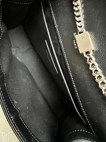 Yves Saint Laurent (YSL) Black Medium Kate with Silver Hardware (RRP £1730)