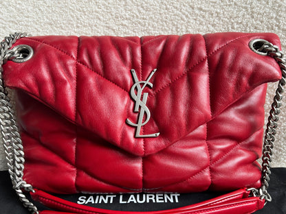Yves Saint Laurent (YSL) Small Puffer in Red Quilted Lambskin (RRP £2,415)