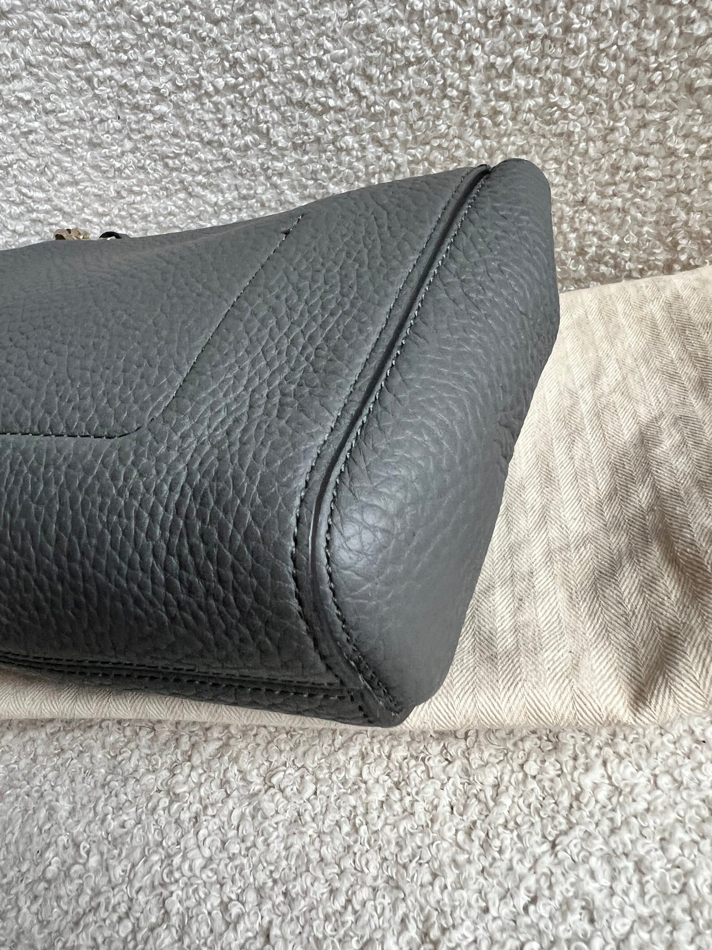 Mulberry Solid Grey Regular Top Handle Lily (RRP £1095)