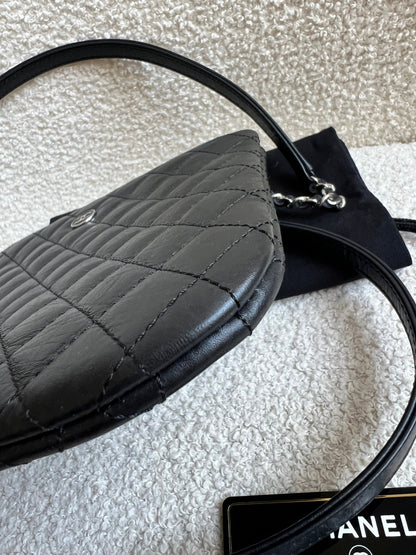 Chanel Black Quilted Messenger Bag