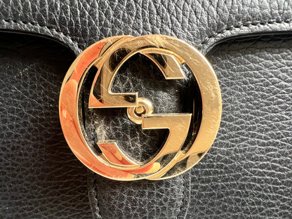 Gucci Interlocking GG Black Small Shoulder Bag