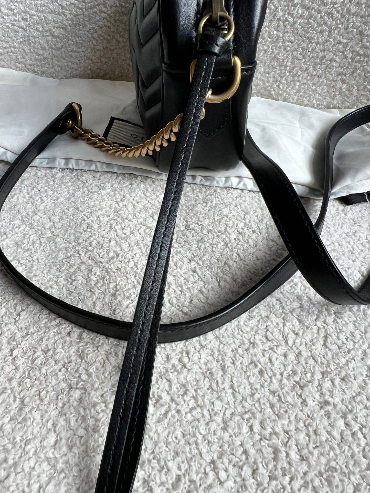 Gucci GG Black Marmont Mini Shoulder Bag (RRP £1,360)