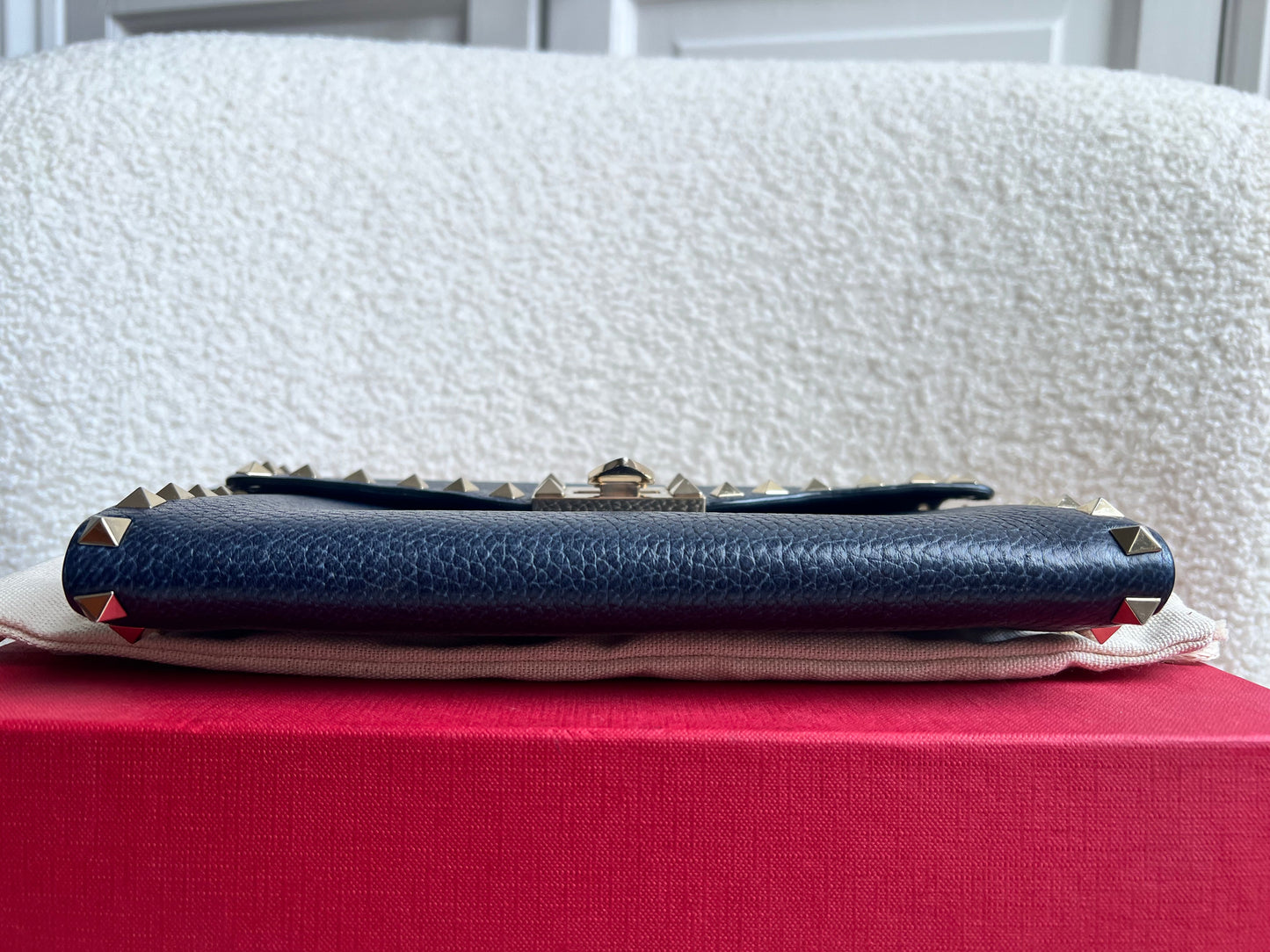 Valentino Garavani Navy Blue Rockstud Crossbody
