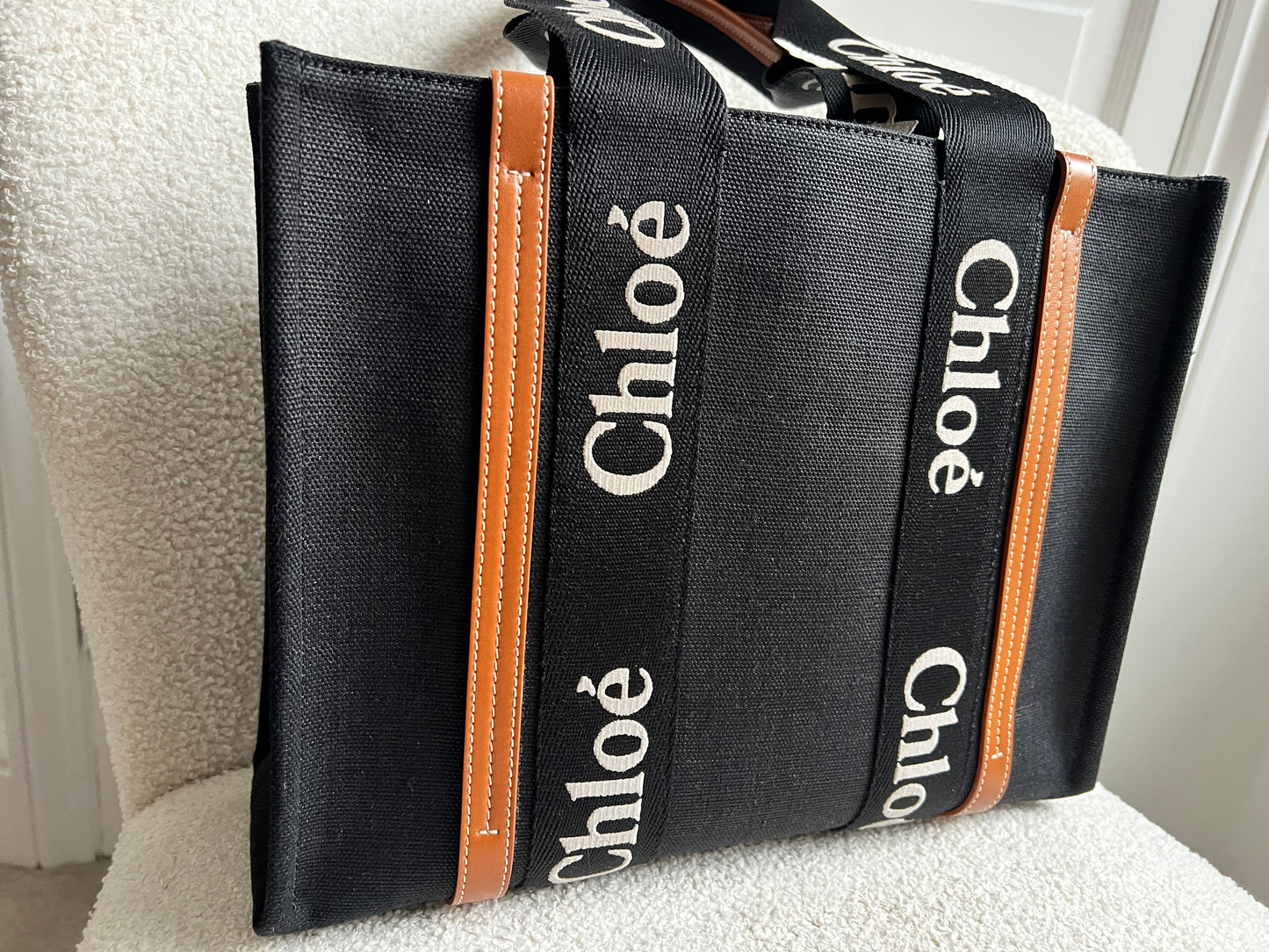 Chloe Medium Black Woody Tote Bag (RRP £990)