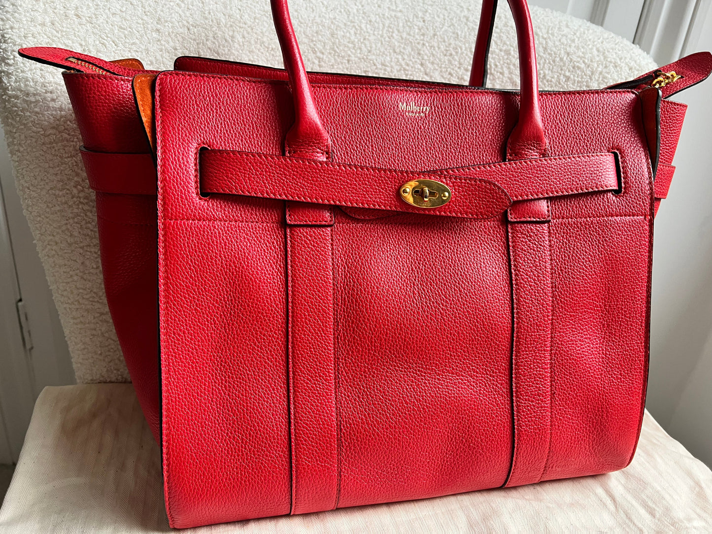 Mulberry Fiery Red Zipped Bayswater (RRP £1,350)