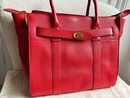 Mulberry Fiery Red Zipped Bayswater (RRP £1,350)