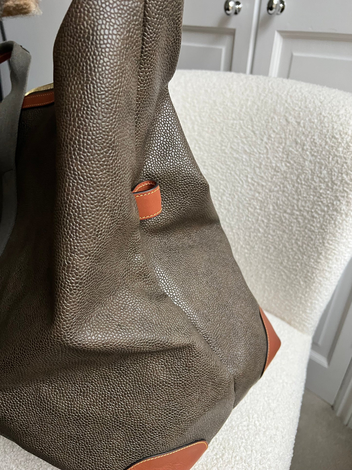 Mulberry Large Clipper Bag in Mole Cognac Scotchgrain (RRP £995)
